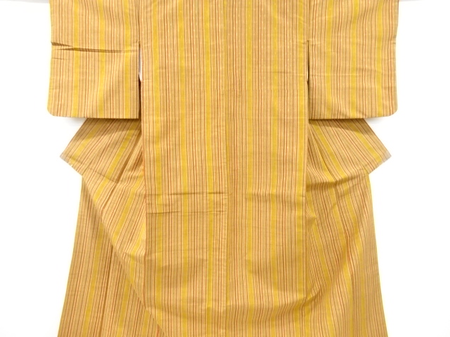 JAPANESE KIMONO / TSUMUGI / WOVEN STRIPE